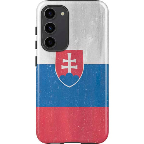 Slovakia Flag Distressed Galaxy S23 Plus Pro Case